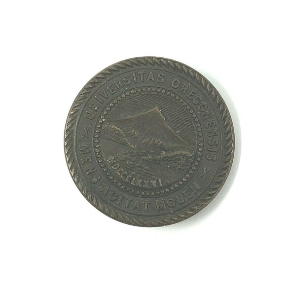 Antique University of Oregon Lapel Pin Agitat Molem C Clasp Victorian Era Brooch - Picture 1 of 4